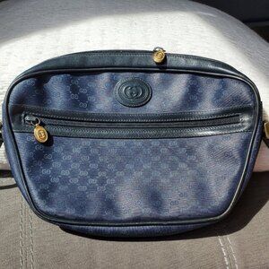 Vintage Gucci Replica Blue Leather Handbag